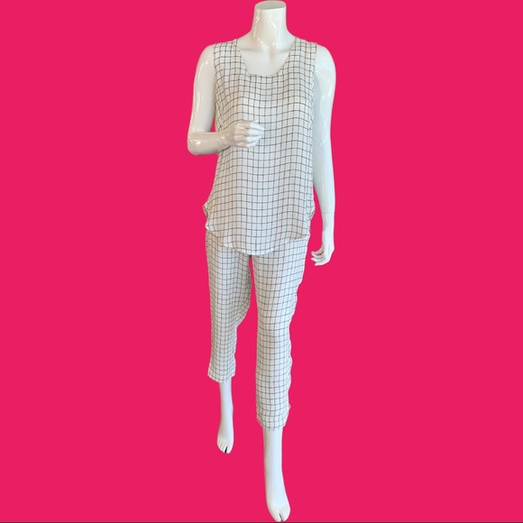 THE ARK 3 PIECE BLACK & WHITE PANTS ENSEMBLE - Picture 6 of 16